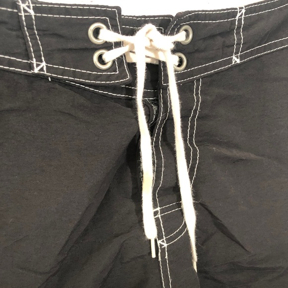 No Fear Black classic Men's Velcro fly & tie Board Shorts size 32 - Picture 4 of 9